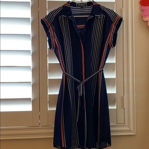 Express striped button dress